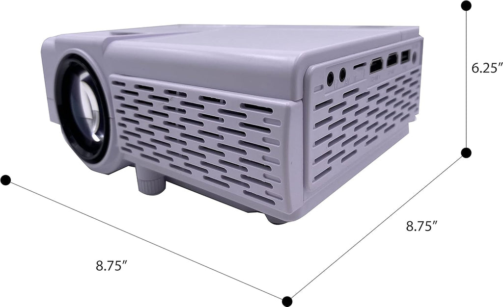 White HD LED Home Projector O32274