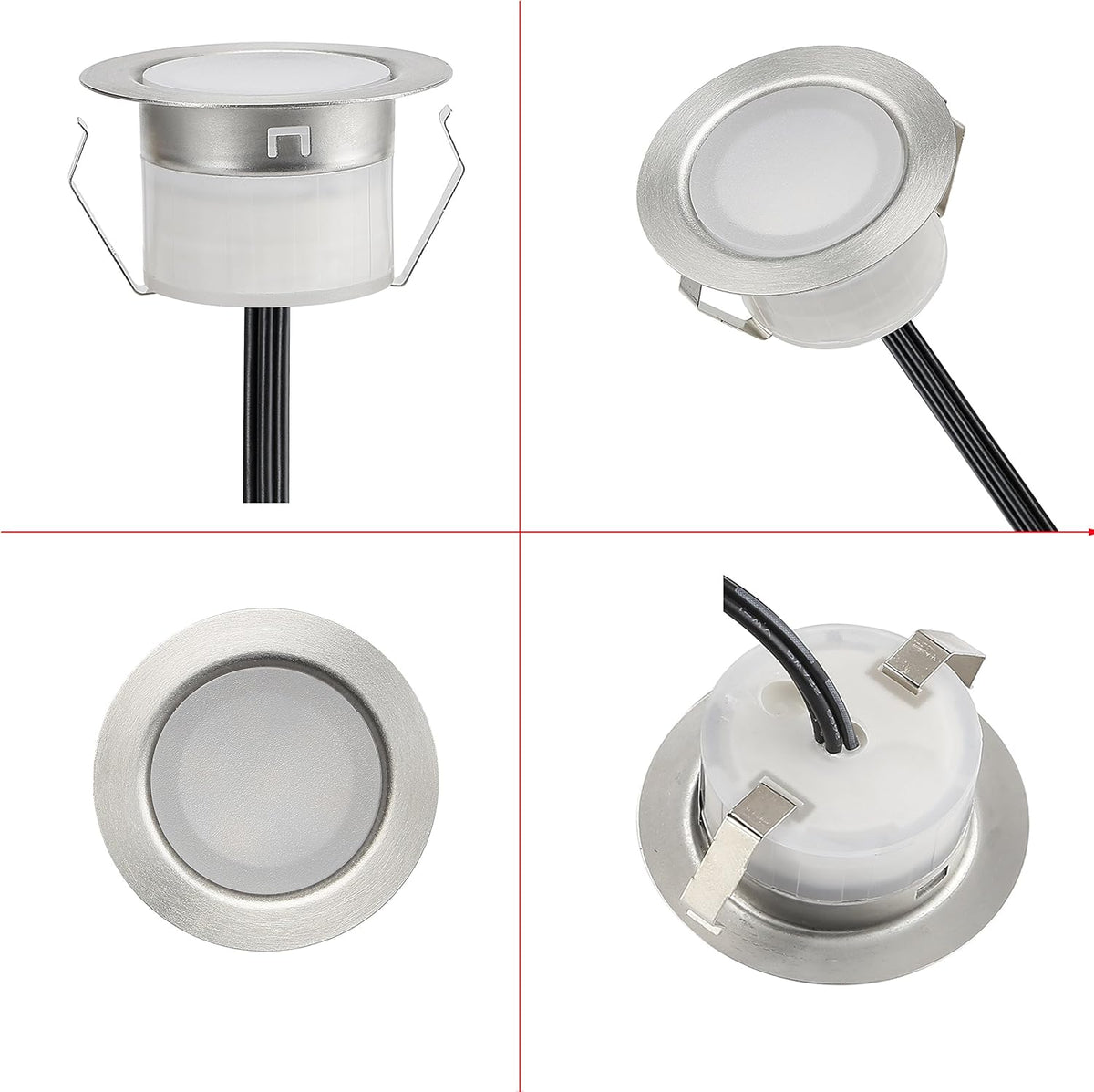 10 Pc Low Voltage LED Deck Light Kit RGB & Warm White Stainless Steel Waterproof In-ground Light E106786