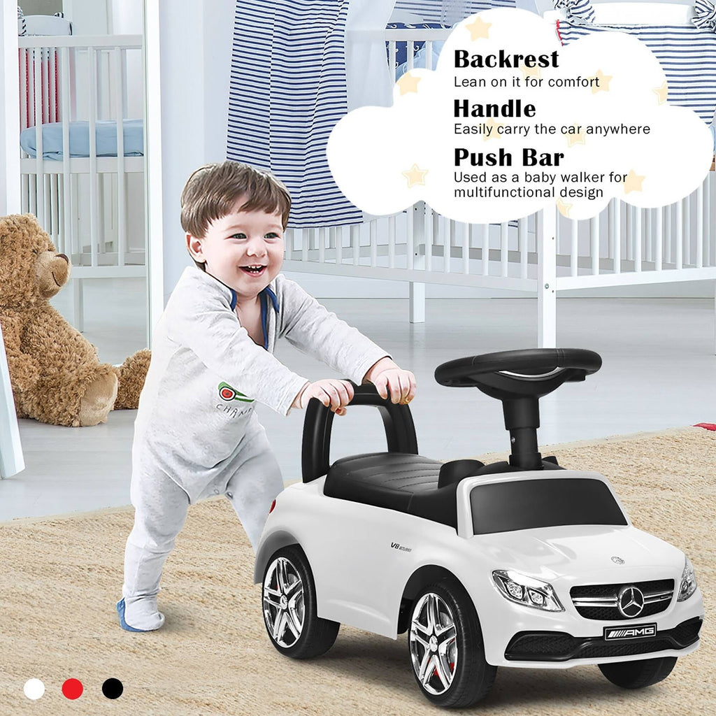White Kids Ride on Push Car with Music Horn X65077