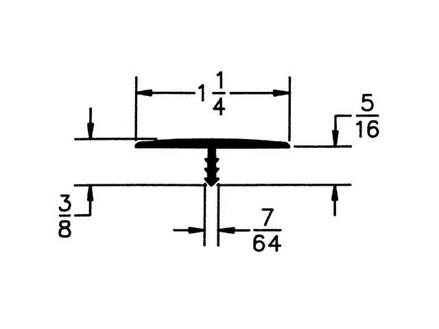 Plastic T Molding 1-1/4in D95882