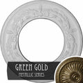 Salem Ceiling Medallion, Hand-Painted Green Gold U845545