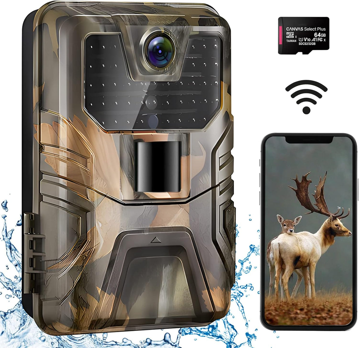 4K 30MP WiFi Wireless Trail Camera with Night Vision F557007