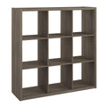 9-Cube Open Back Bookcase Storage Organizer, Graphite Gray S412