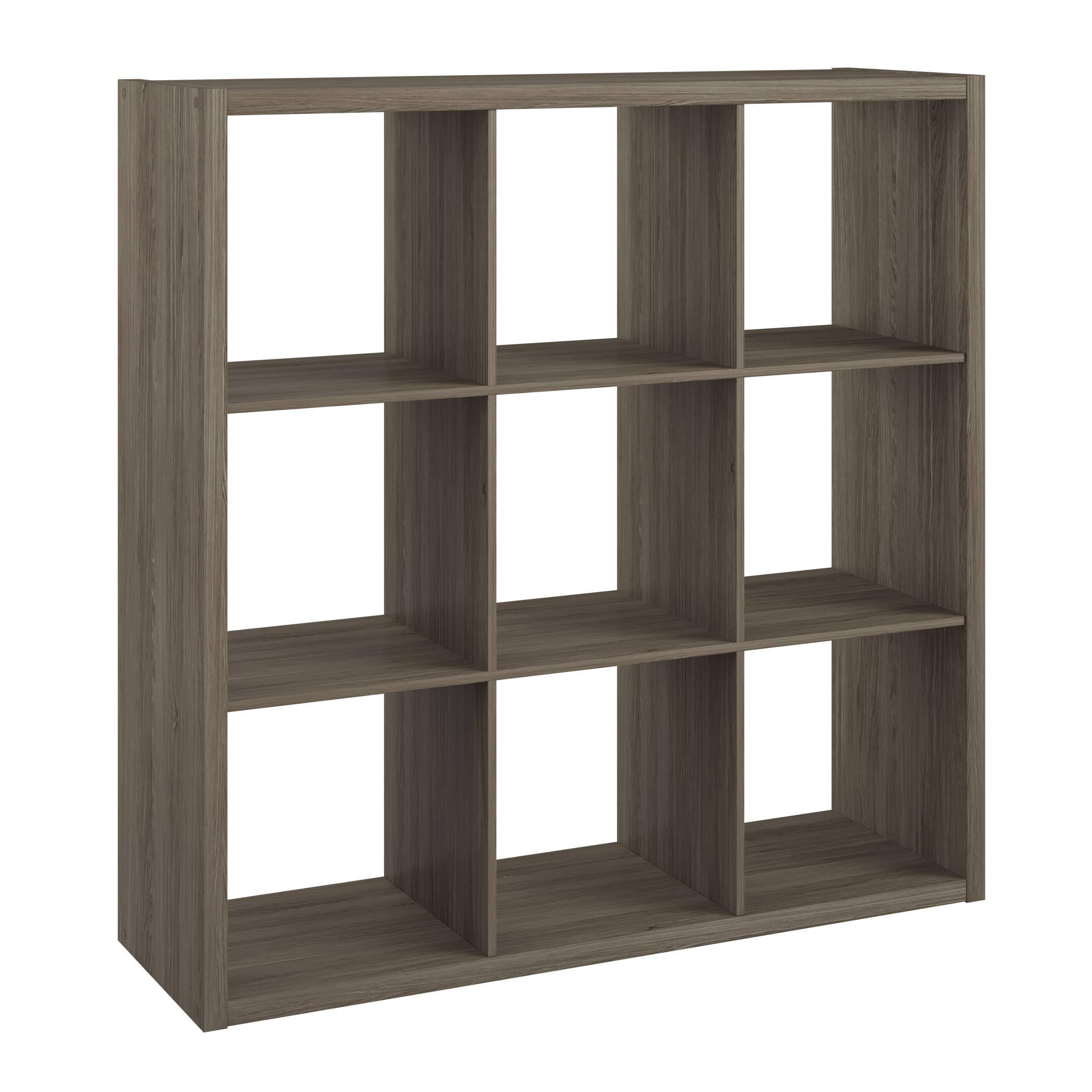 9-Cube Open Back Bookcase Storage Organizer, Graphite Gray S412
