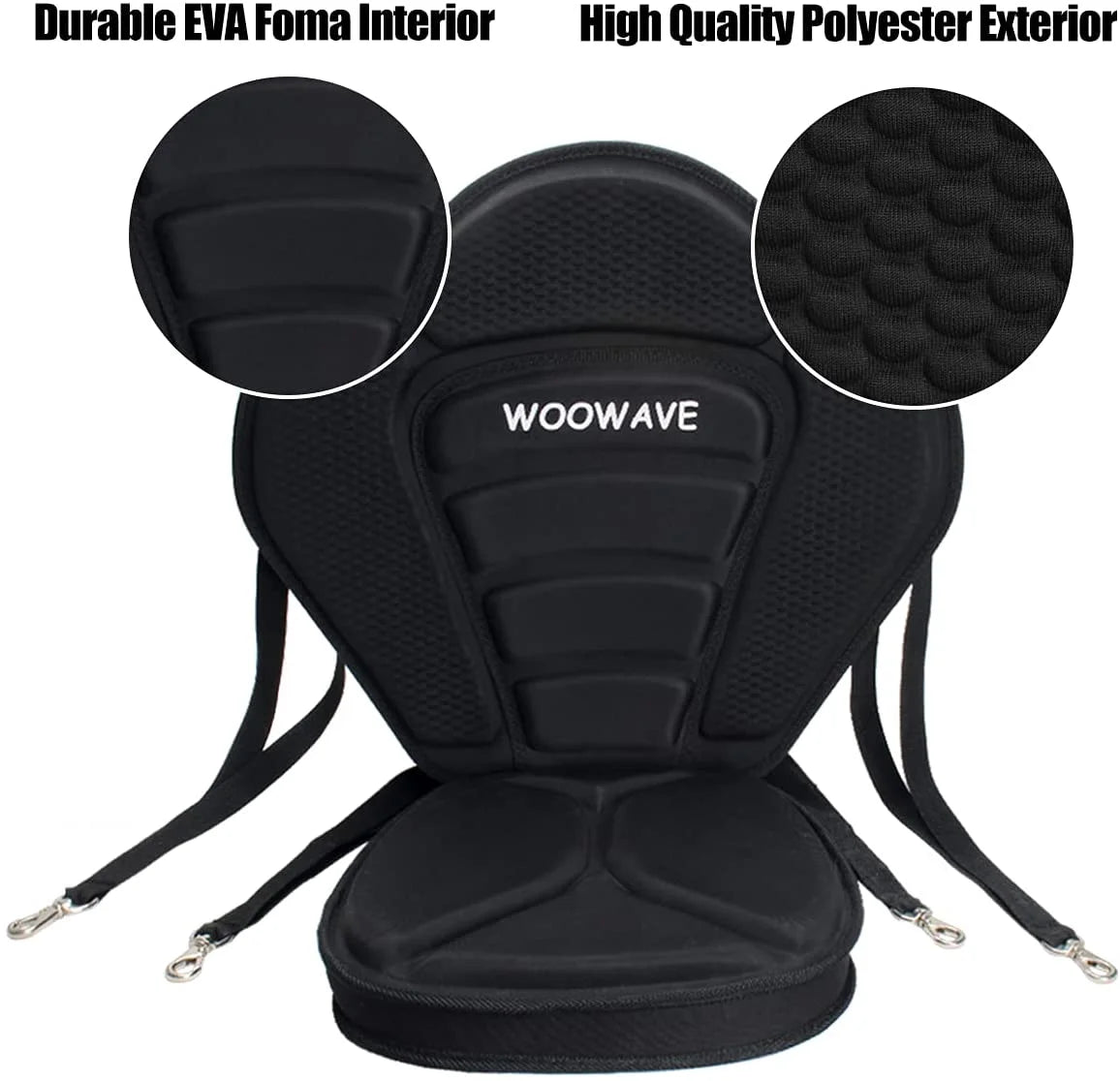 Thickened Kayak Seat with Detachable Back Storage Bag D1322