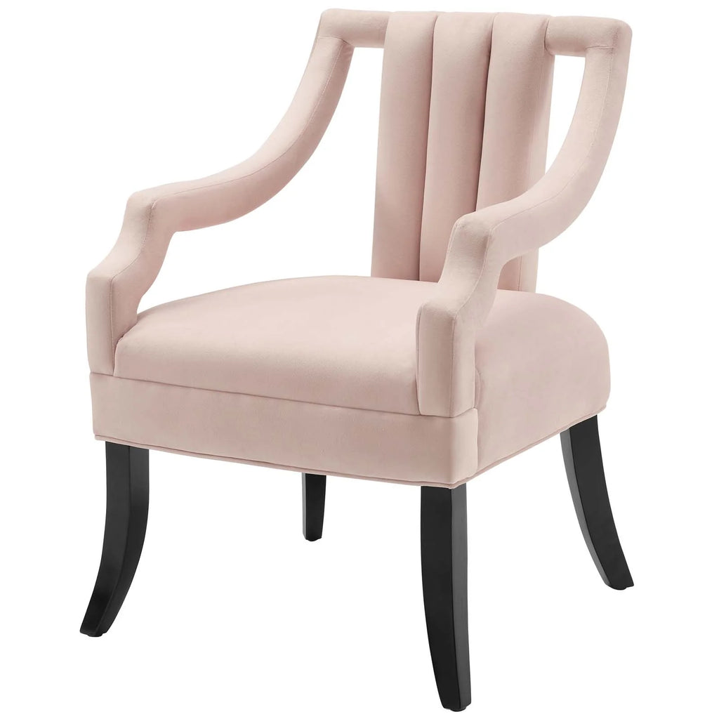 Pink Velvet Accent Side Chair G9011