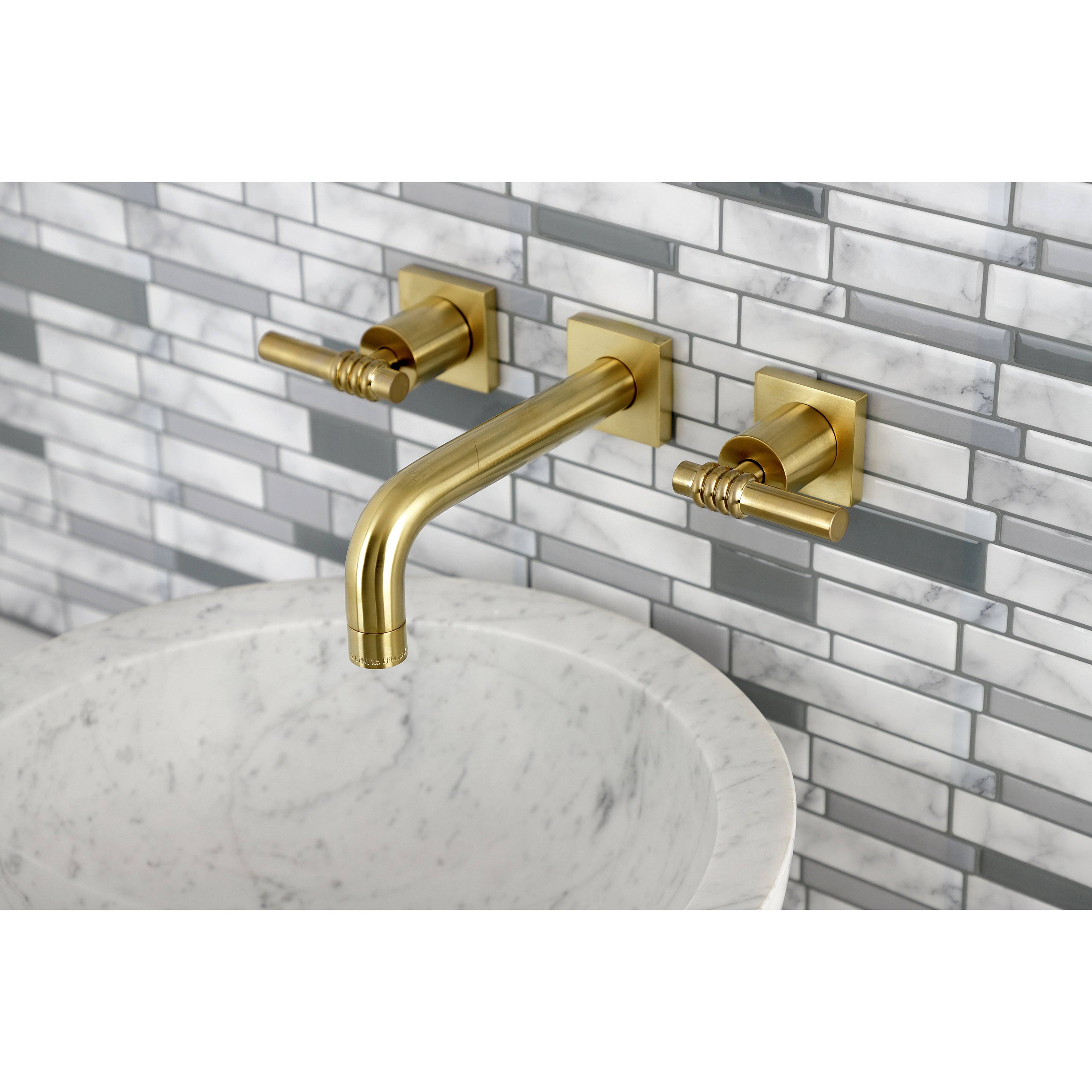 Brushed Nickel Wall Mount Bathroom Faucet O33973