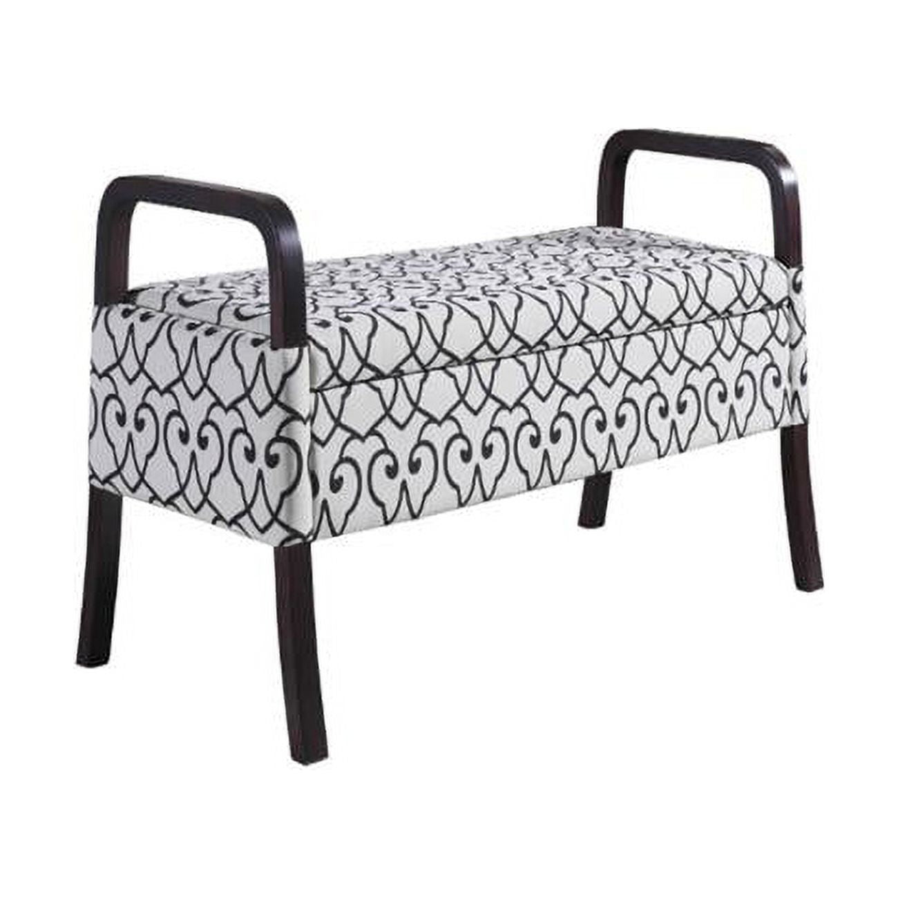 Rococo Wooden Arm Storage Bench L55229