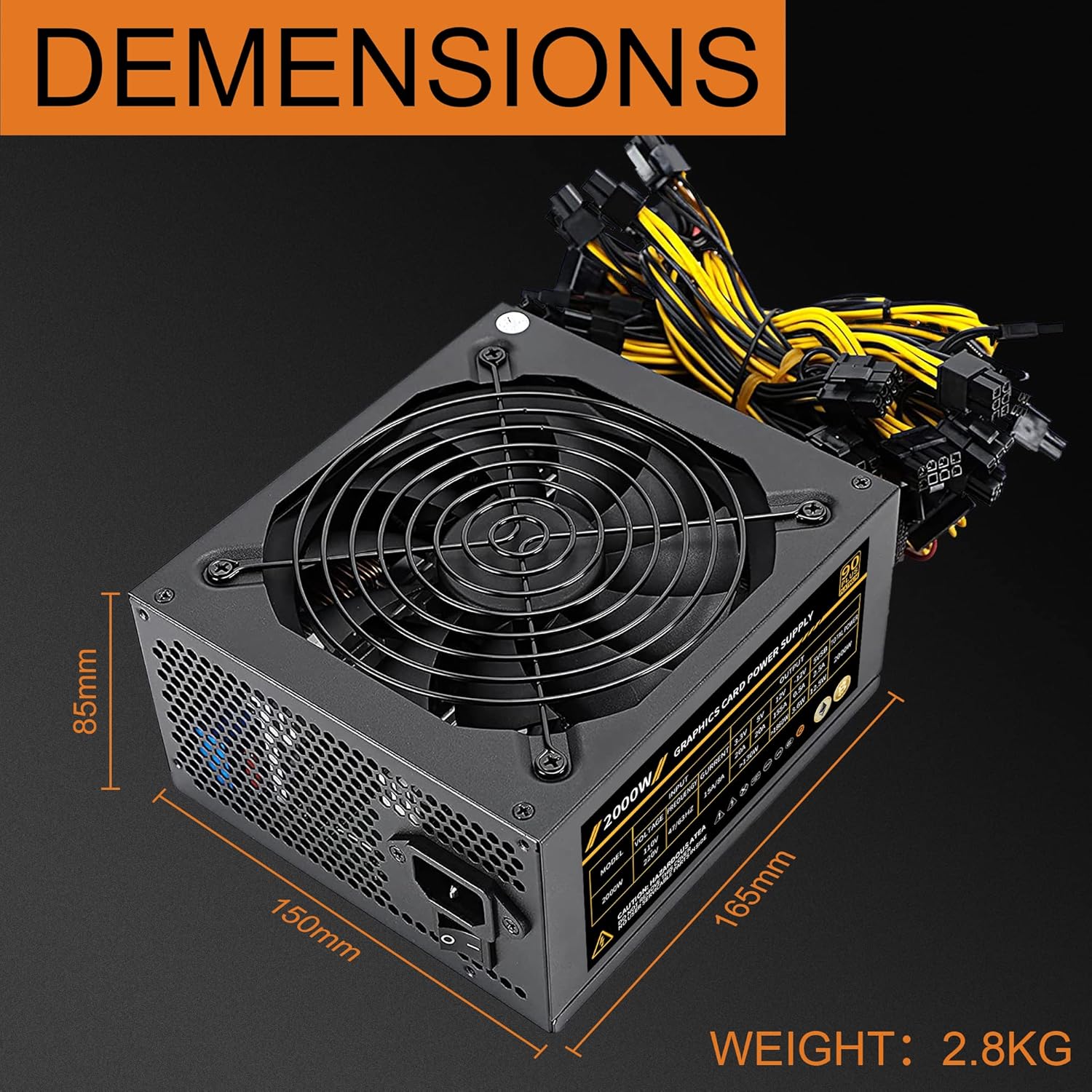 2000W PSU for 8 GPU H124835