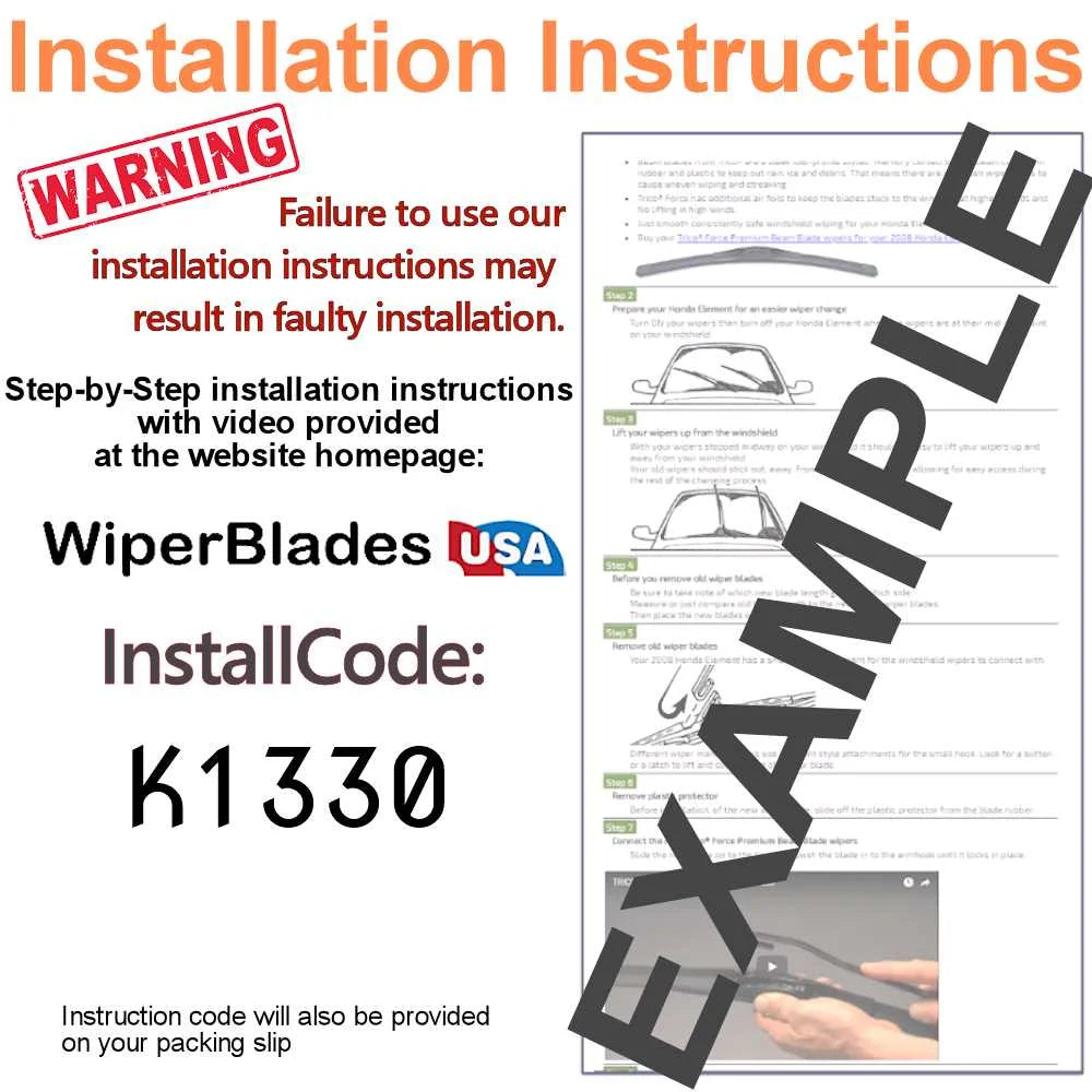 Wiper Blades Set of 3 with Rear Wiper Q6084