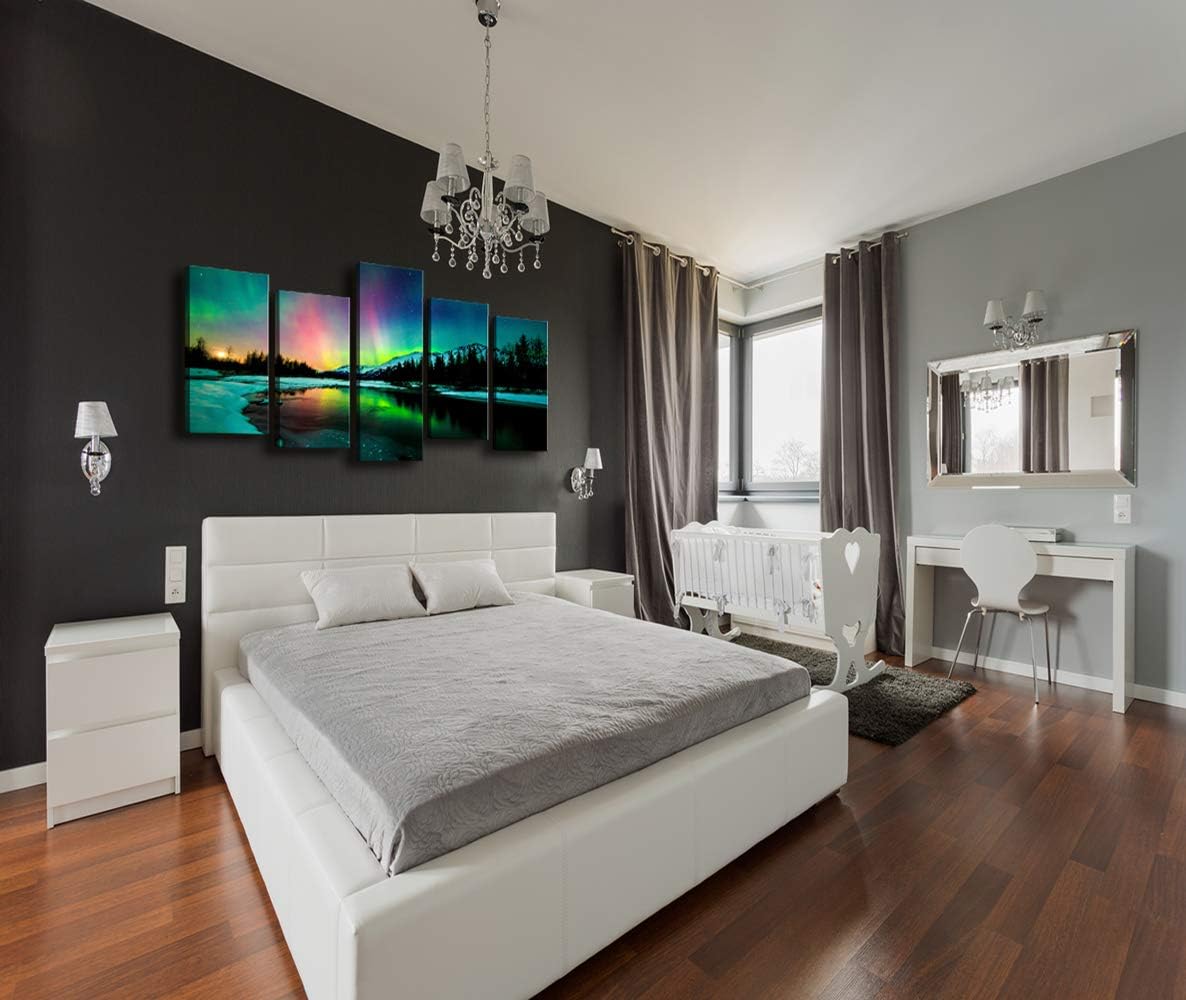 5 Pieces Stretched and Framed Canvas Wall Art Painting B1695