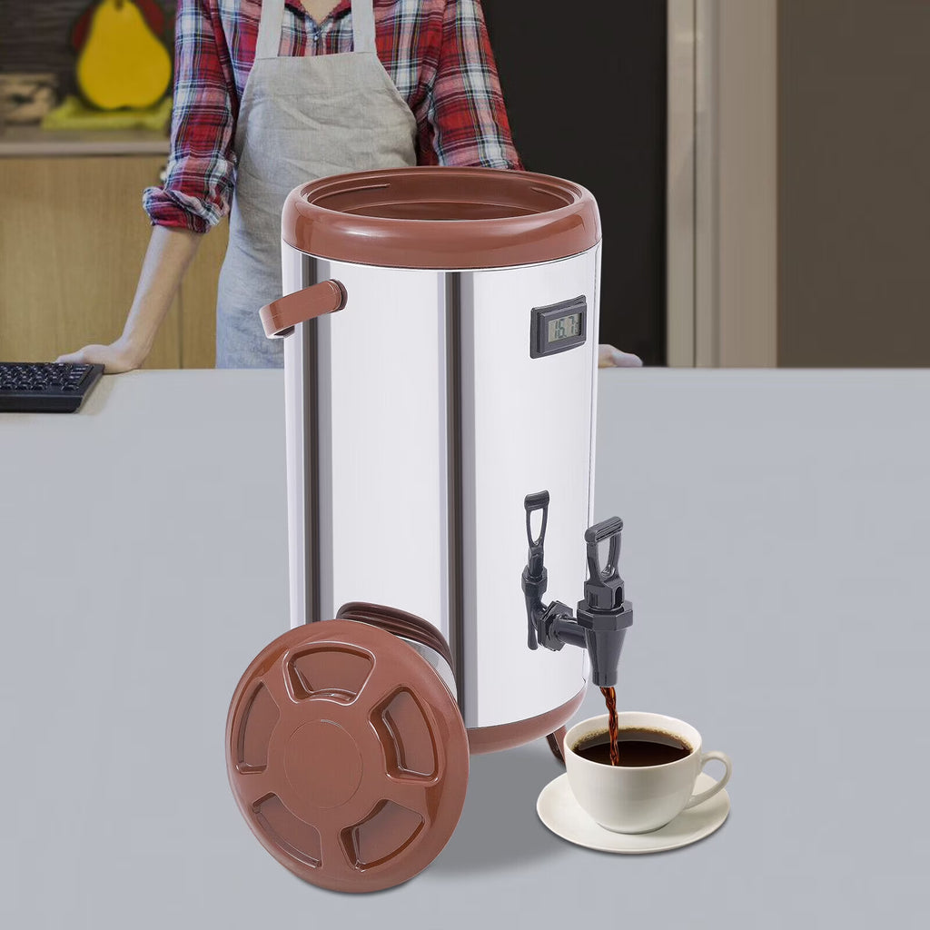 12L Stainless Steel Insulated Beverage Dispenser with Spigot E563334