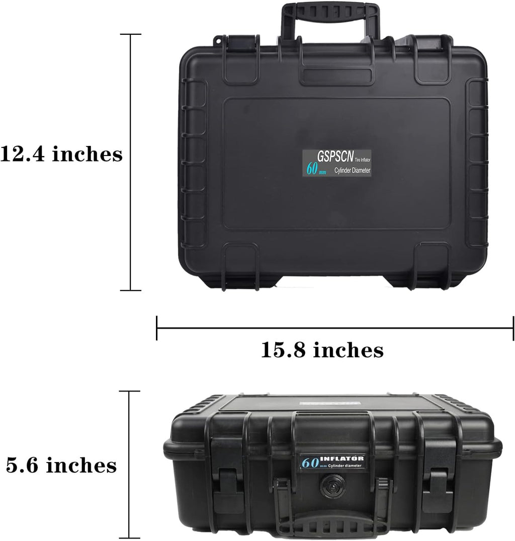 12V Portable Air Compressor Kit 180L/min Tire Inflator with Tire Pressure Gauge and 8m Extension Air Hose, Carry Box, Pack of 2 O862