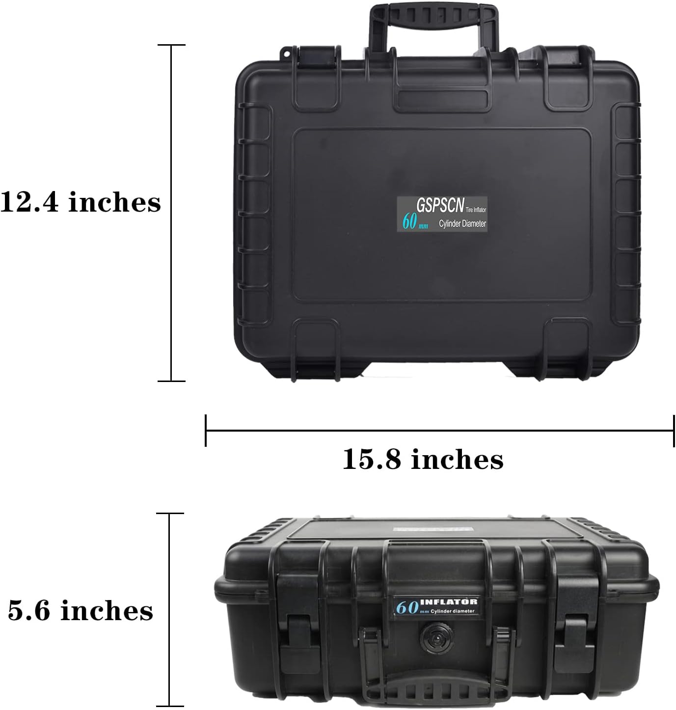 12V Portable Air Compressor Kit 180L/min Tire Inflator with Tire Pressure Gauge and 8m Extension Air Hose, Carry Box, Pack of 2 O862