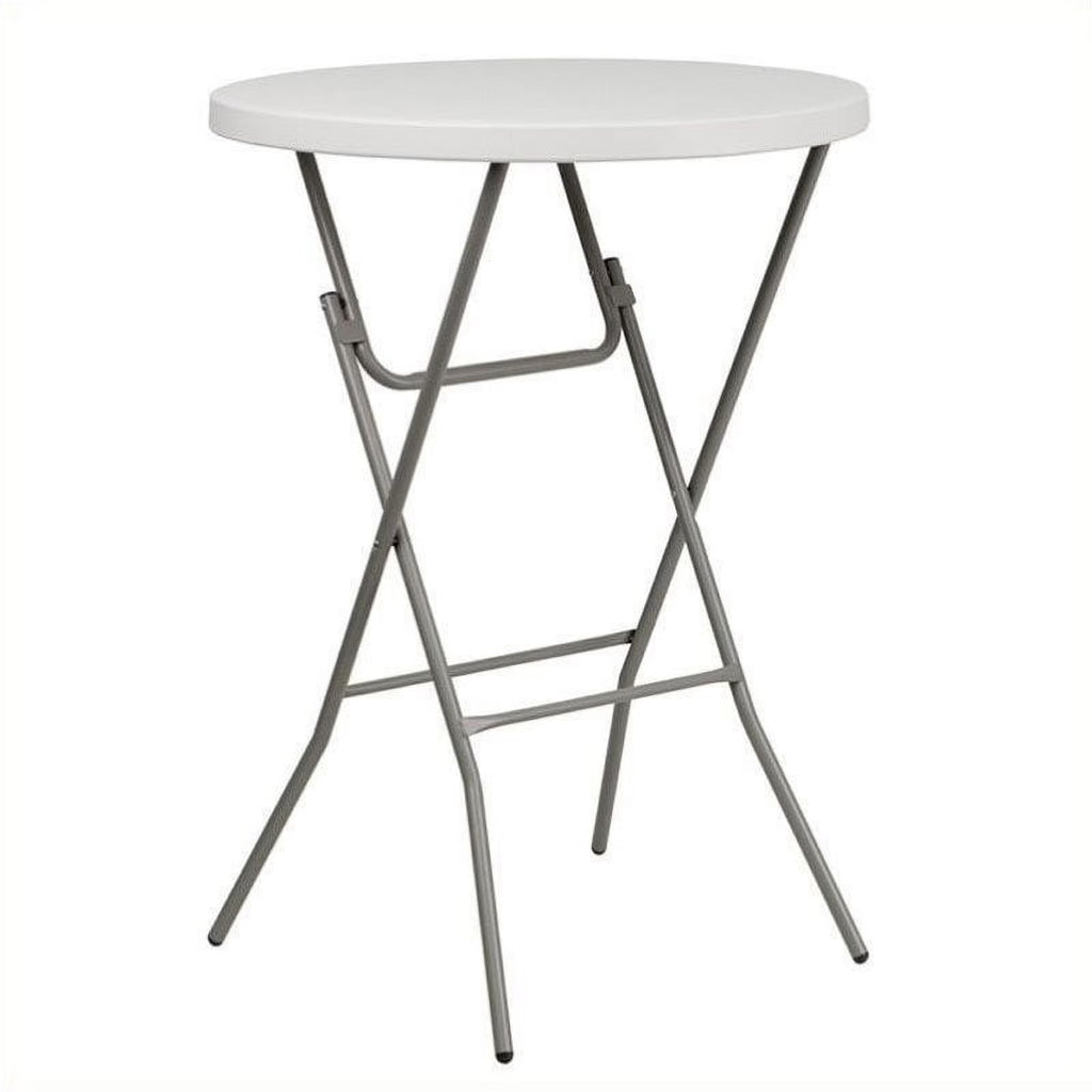 Round Bar Height Folding Table in White G3928