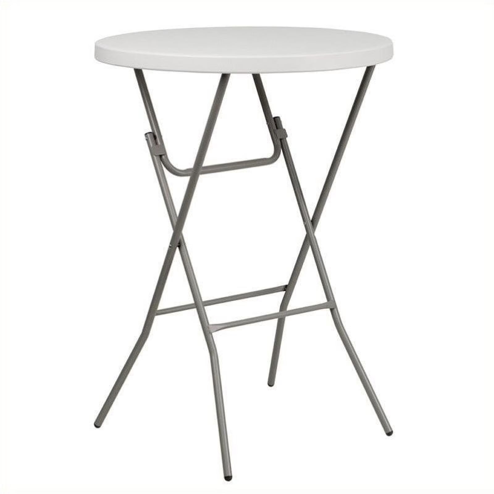Round Bar Height Folding Table in White G3928