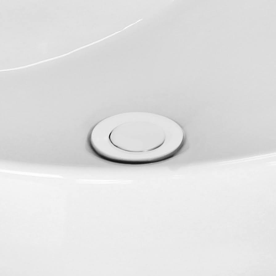 White Brass Bathroom Sink Drain Q5107