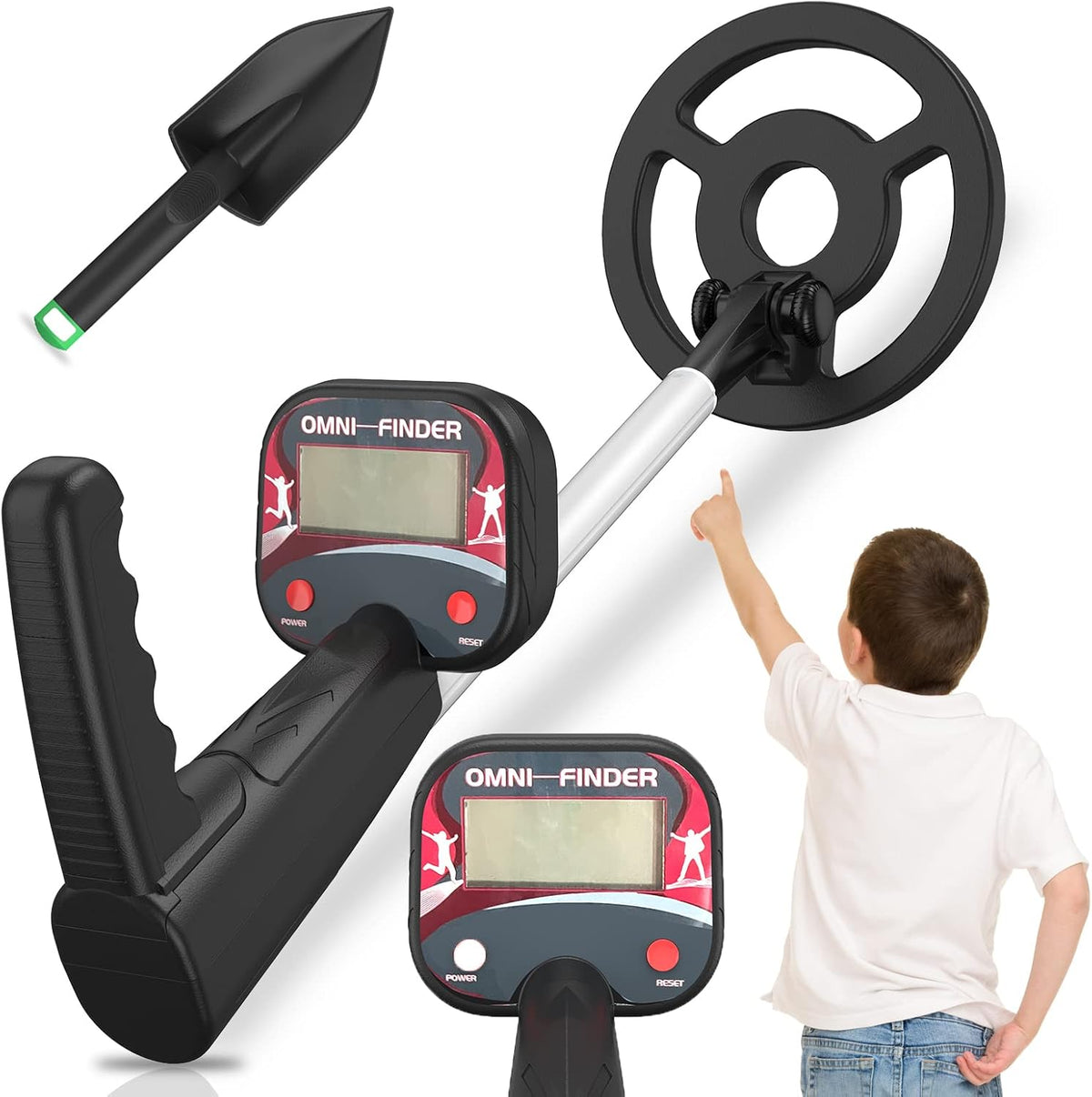 Metal Detectors for Kids, 7-inch Waterproof Search Coil, Adjustable Stem, LCD Screen, Pack of 2 A274897