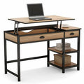 Standing Gaming Desk Oak U3193