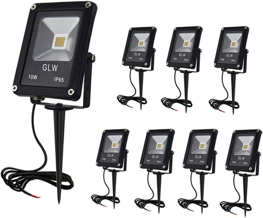 3000K Warm White 10W Outdoor Spotlights [8 Pack] U588