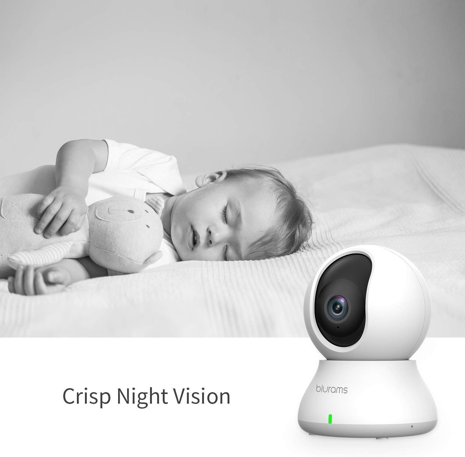 Indoor Security Camera Bundle Set, 1080p Baby Monitor Pet/Nanny Camera with Two-Way Audio, IR Night Vision, Pack of 2 S518661