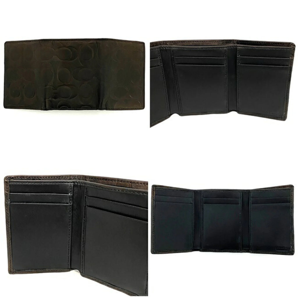 Dark Brown Leather Tri-Fold Wallet O29097