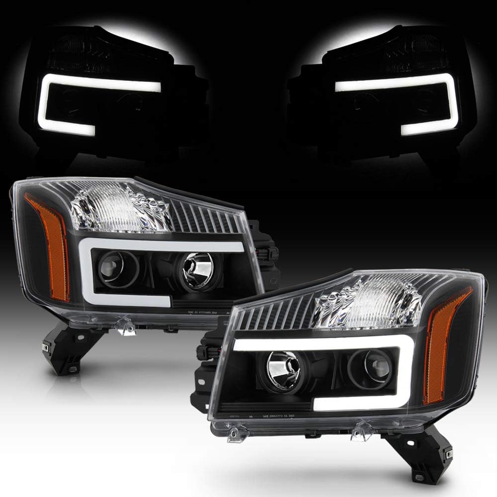 Black Housing LED Projector Headlights Pair E545245