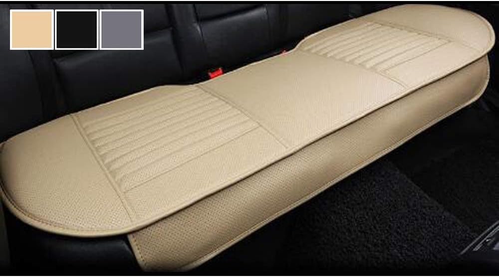 Gray PU Leather Rear Car Seat Cover Cushion Pad Mat 58.3 x 18.9inch V114
