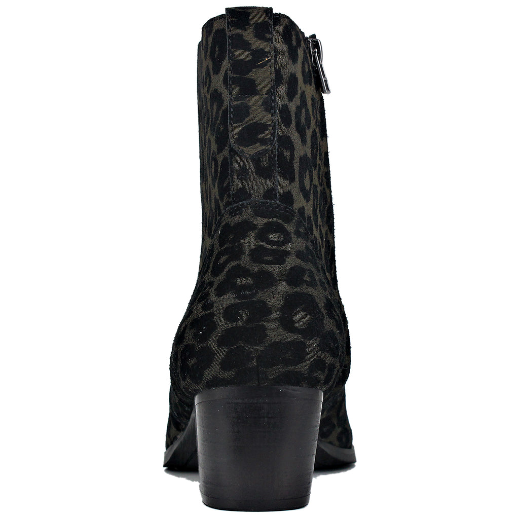 Chelsea Pony Hair Leopard Boots for Men D9317