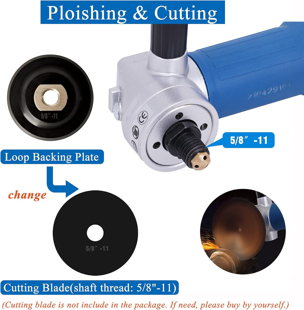 4" Pneumatic Wet Polisher Grinder with 7 Pieces Polishing Pads T96260
