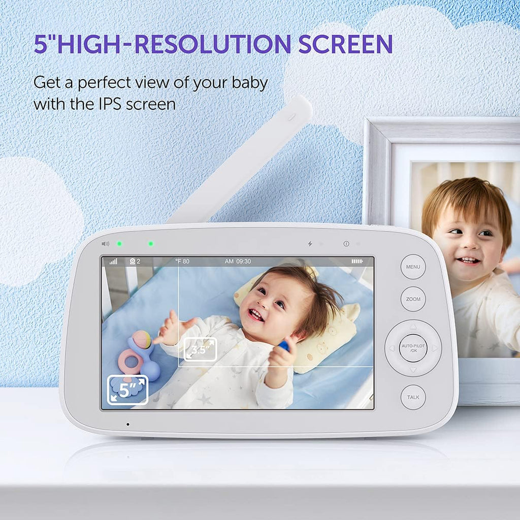 5 720P Video Baby Monitor with Pan-Tilt-Zoom Camera S31421