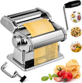 Pasta Maker Machine with 9 Adjustable Thickness Settings, Includes Cutter and Hand Crank V6782