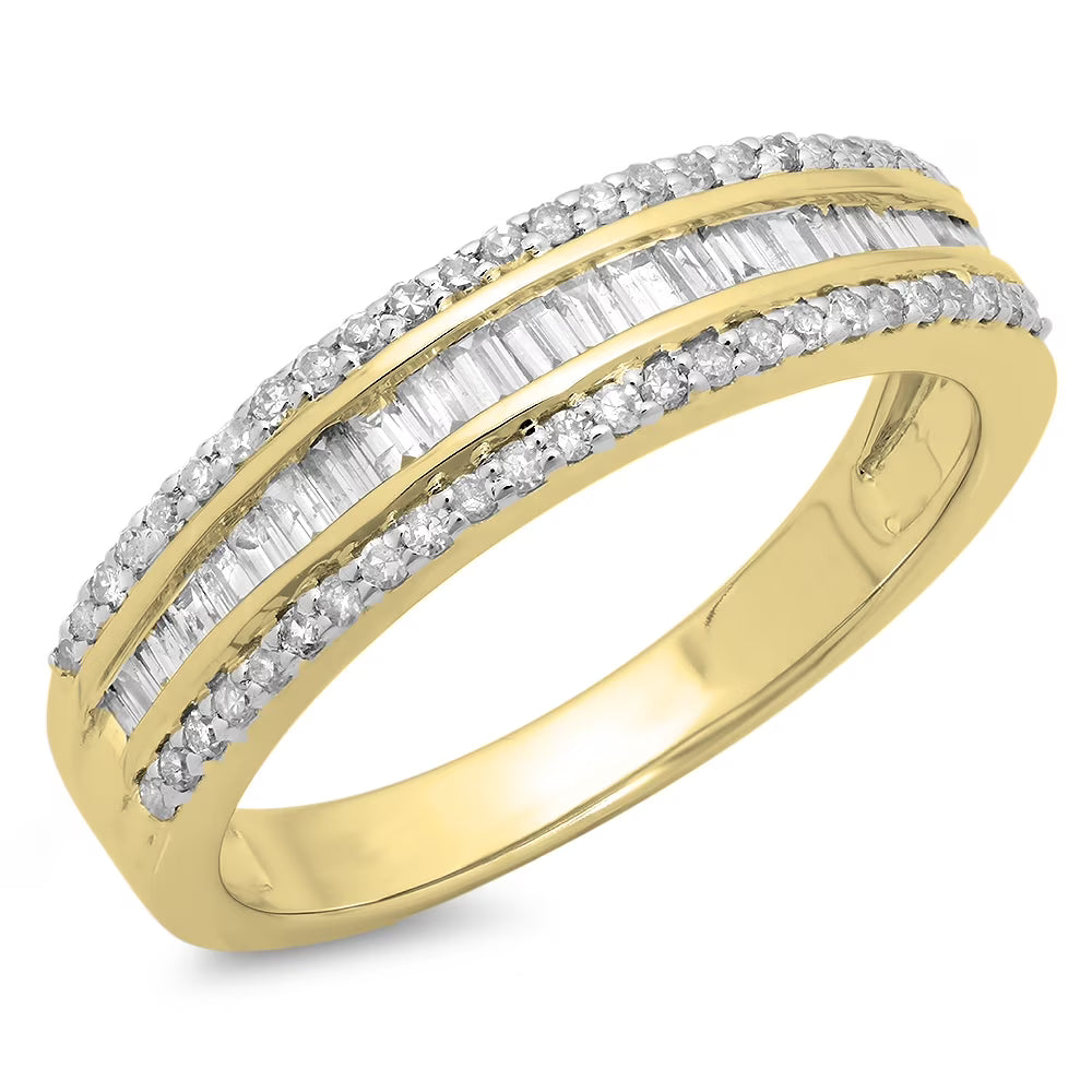 18K Yellow Gold Diamond Bridal Ring Y2911