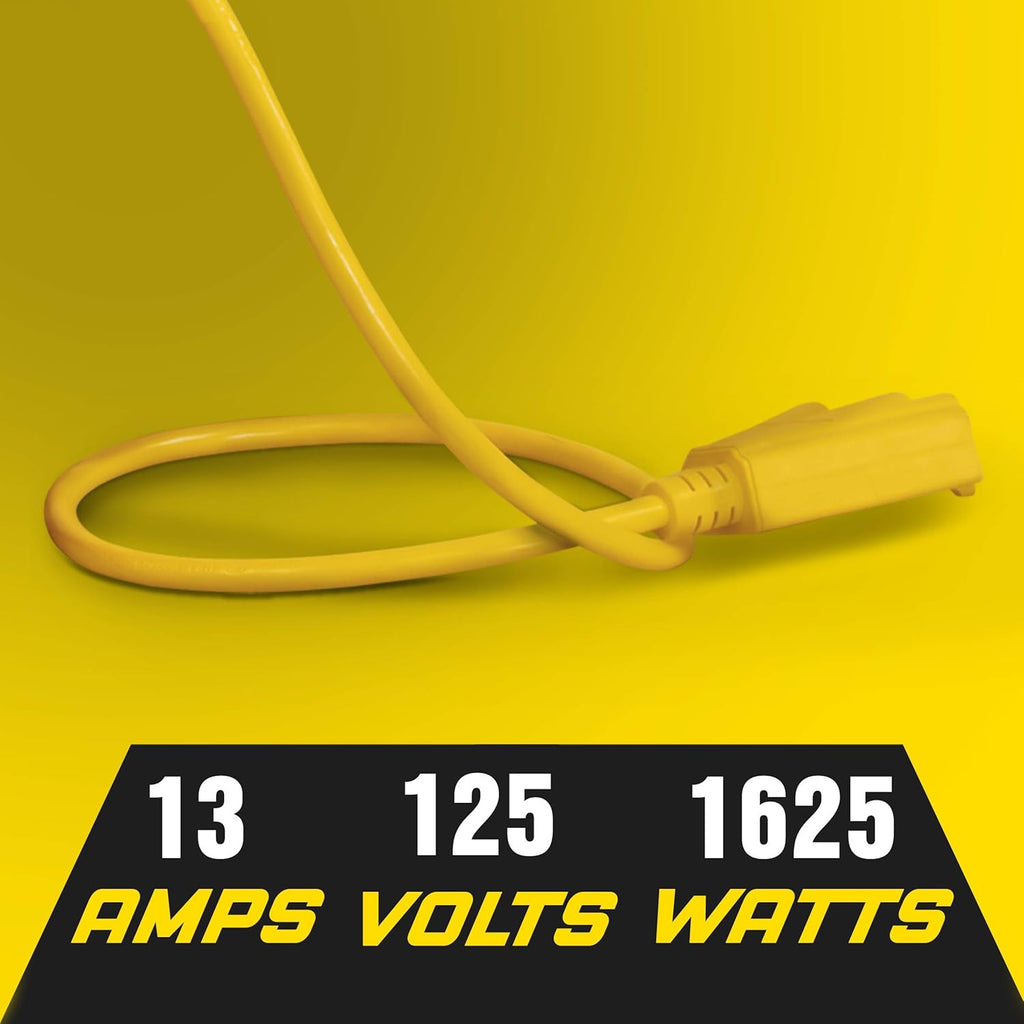 Extension Cord Reel Retractable, 14AWG x 40' Ft 3C SJT, Wall Mount Kit, 3 Outlet/Triple Tap Connector Pack of 2 I621837