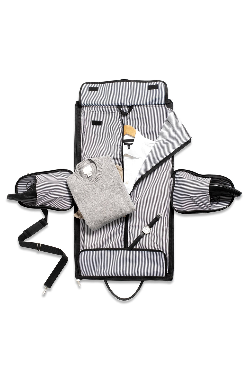 Black Microfiber Convertible Garment Bag D53114
