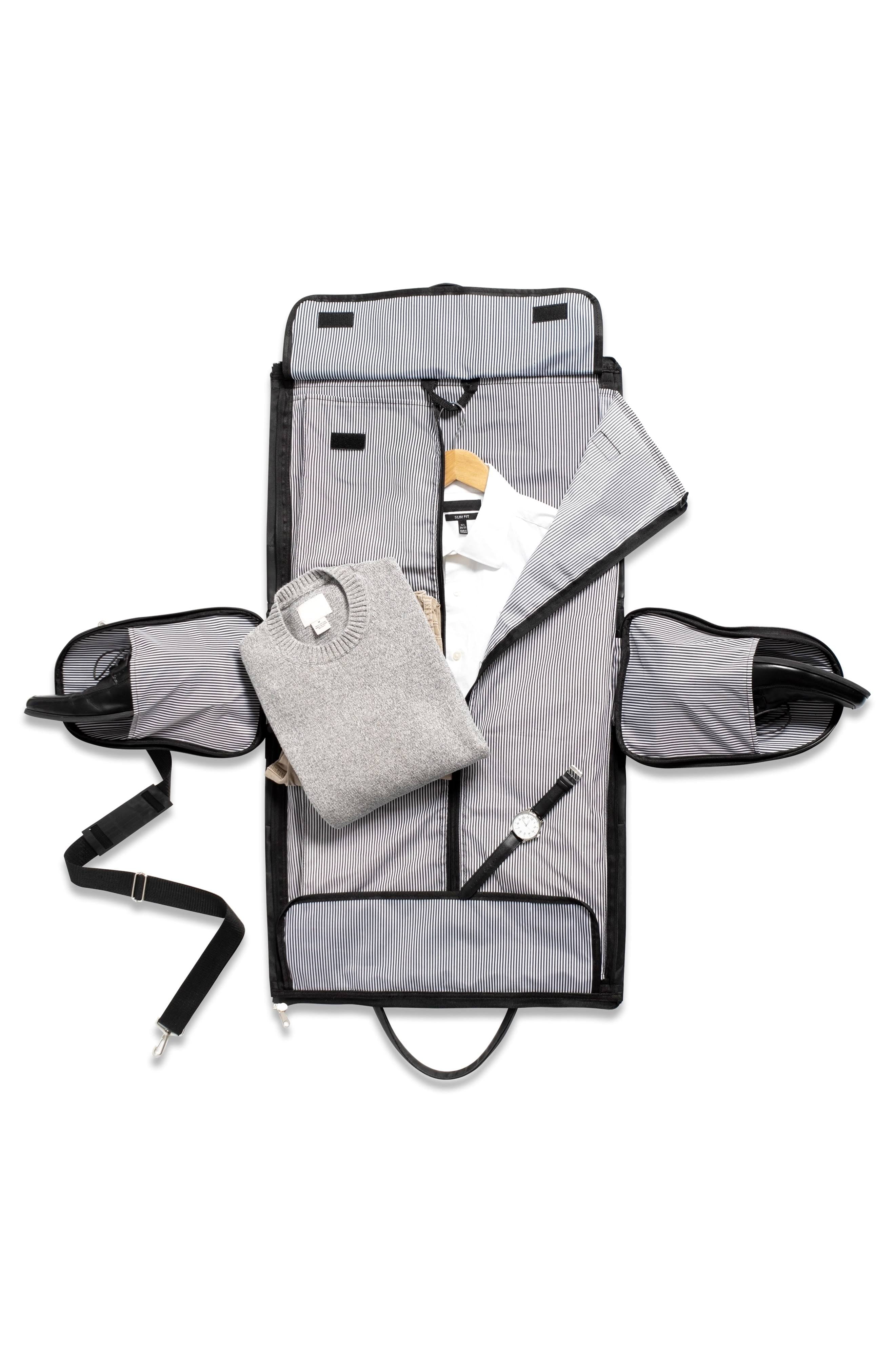 Black Microfiber Convertible Garment Bag D53114