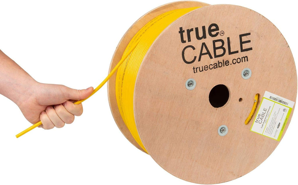 Cat6A Plenum (CMP) 1000ft Purple 23AWG 4 Pair Solid Bare Copper Bulk Ethernet Cable F2847