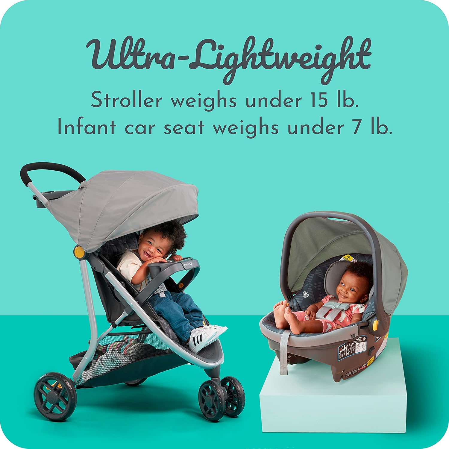 3-Wheel 2-in-1 Lightweight Travel System Infant Car Seat and Stroller Combo L286