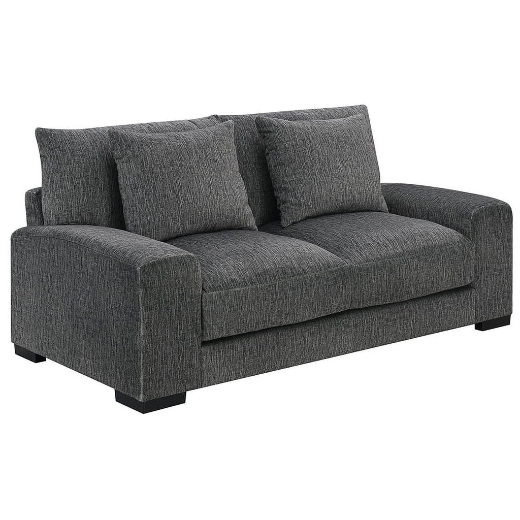 Gray Soft Microfiber Loveseat P21399