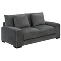 Gray Soft Microfiber Loveseat P21399