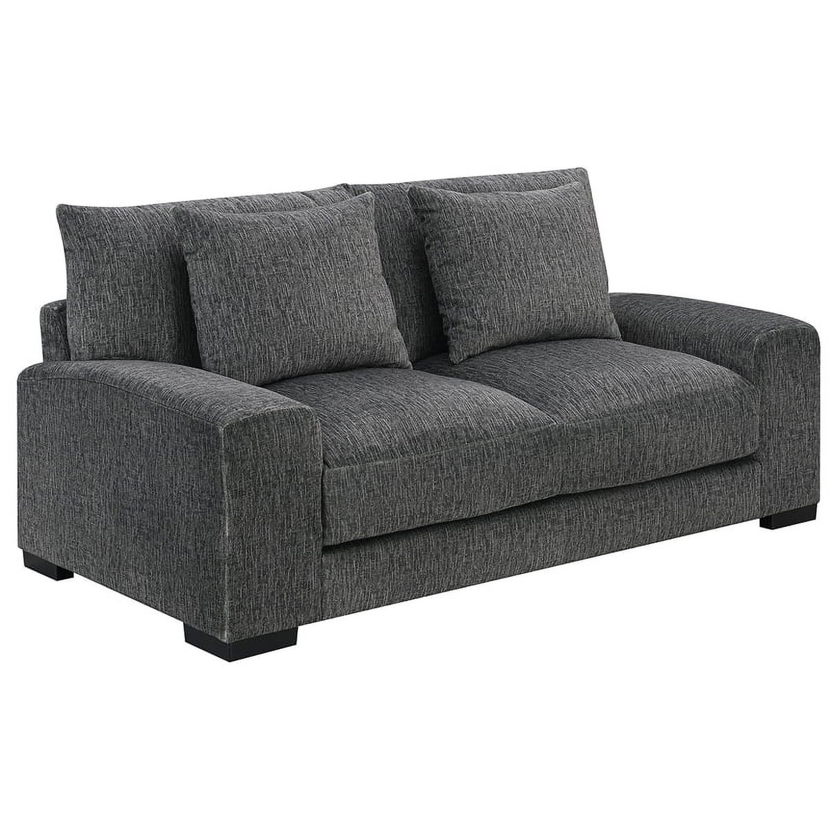 Gray Soft Microfiber Loveseat P21399