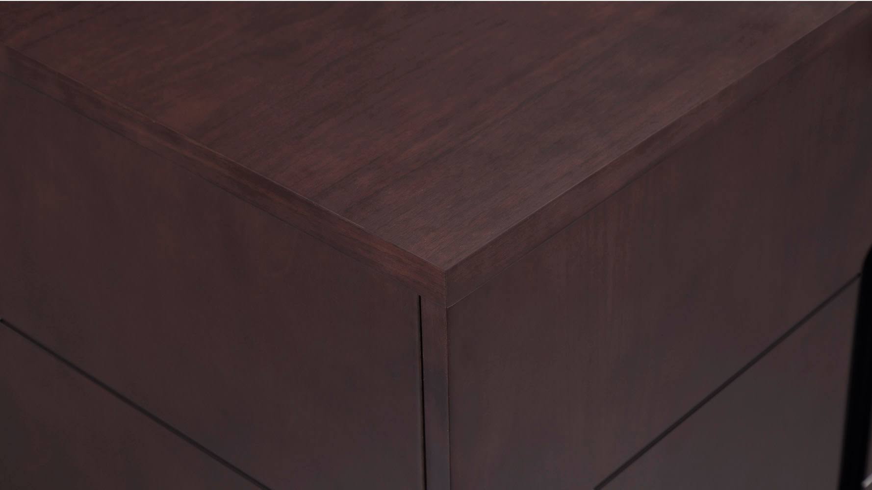 Dark Walnut 2 Door Storage Printer Cabinet T930