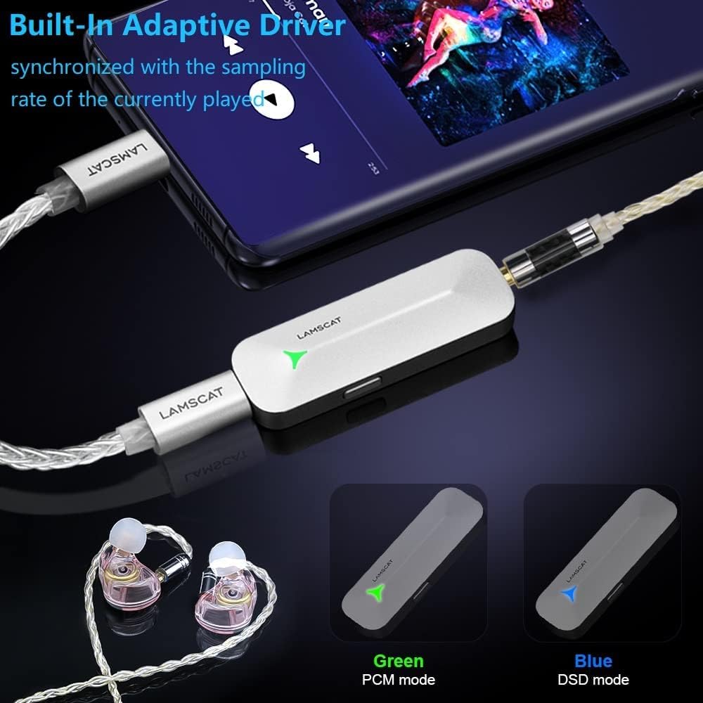 USB DAC Portable Headphone Amplifier with Type C Output (3.5mm) W23359