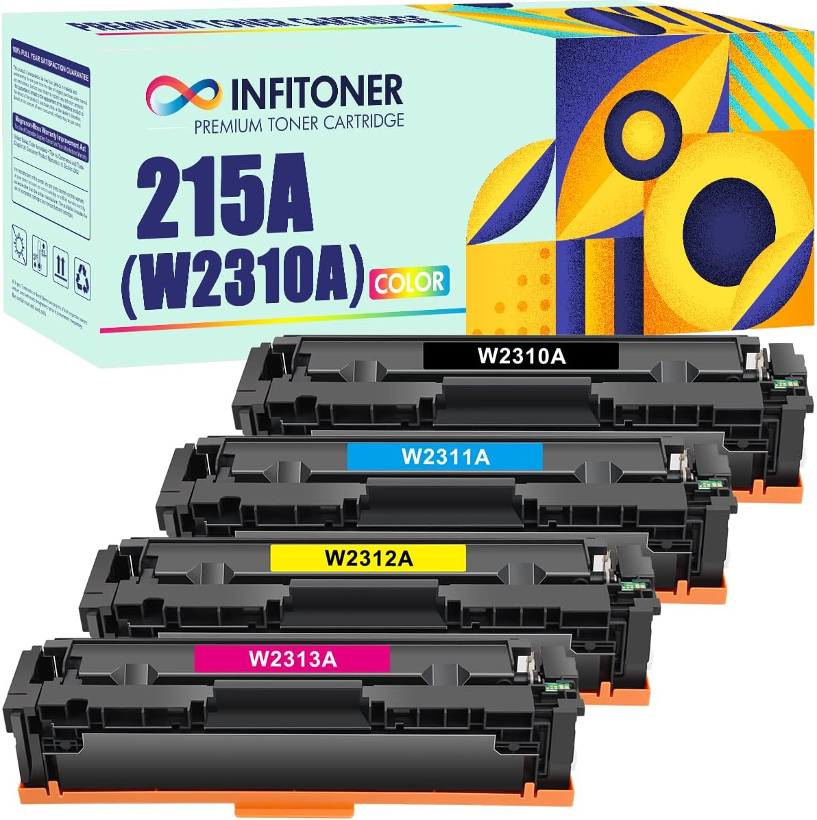4-Pack Black Cyan Yellow Magenta Toner Cartridge G32347