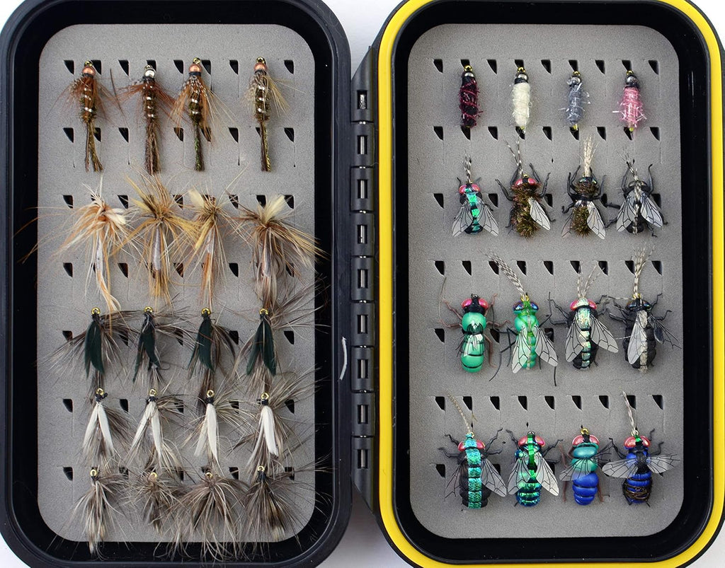 Fly Fishing Flies Kit with Waterproof Fly Box Pack of 2 T27423
