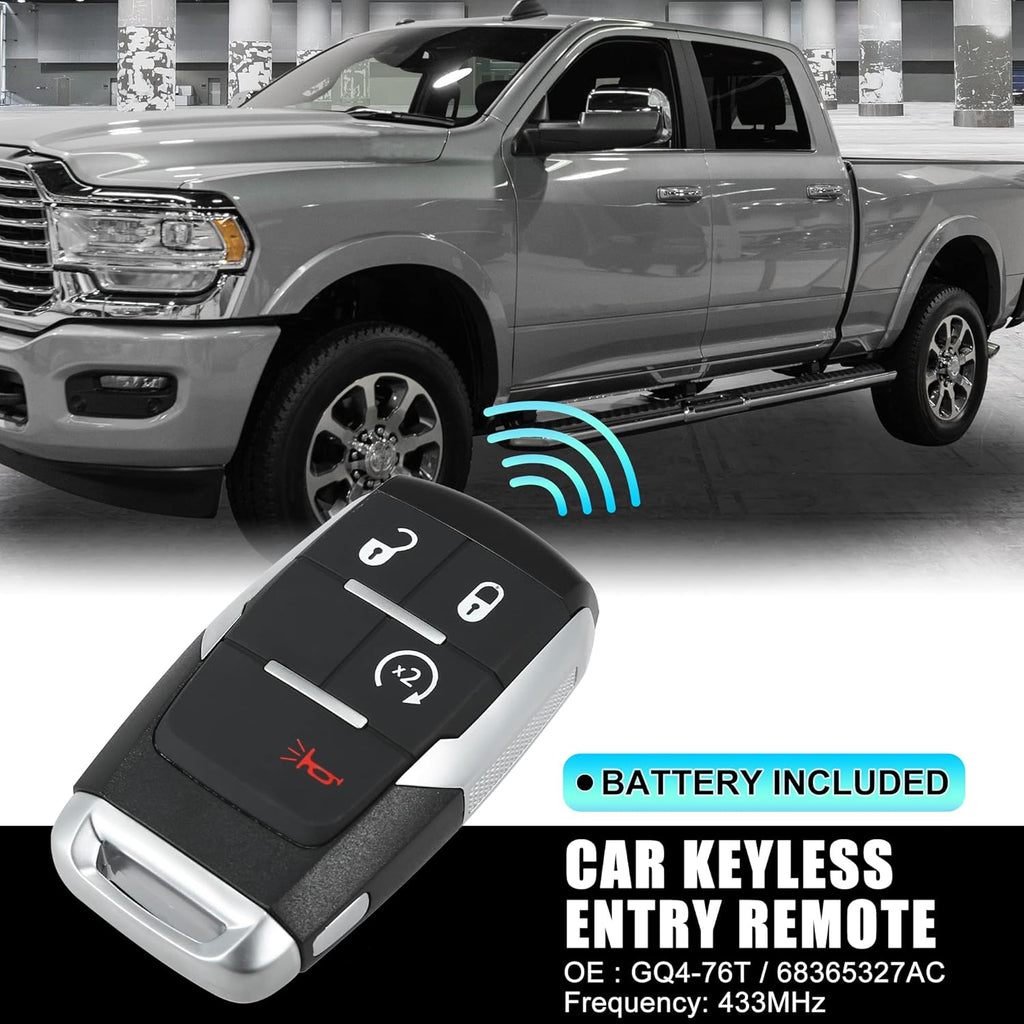 Replacement Keyless Entry Remote Car Key Fob 4 Buttons Pack of 2 N64097