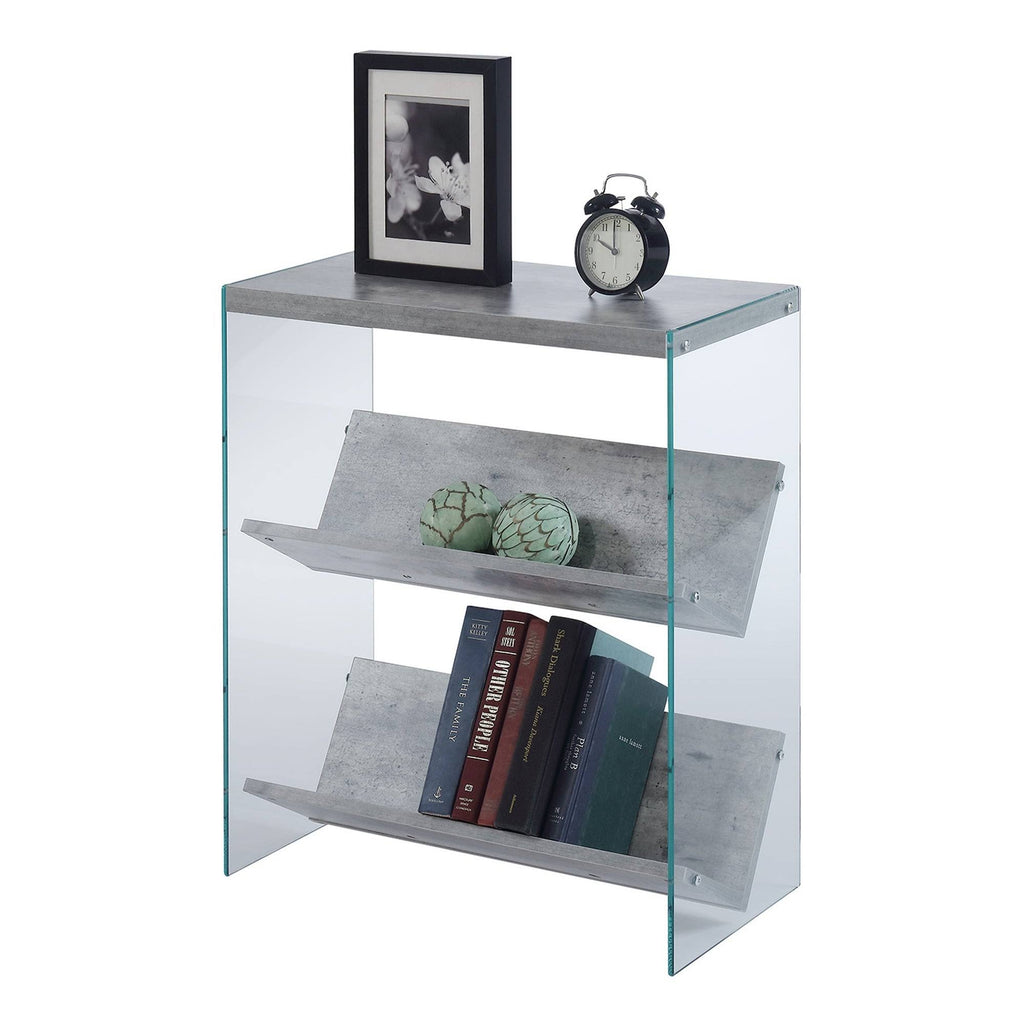 Glass/Wood Bookcase M4499