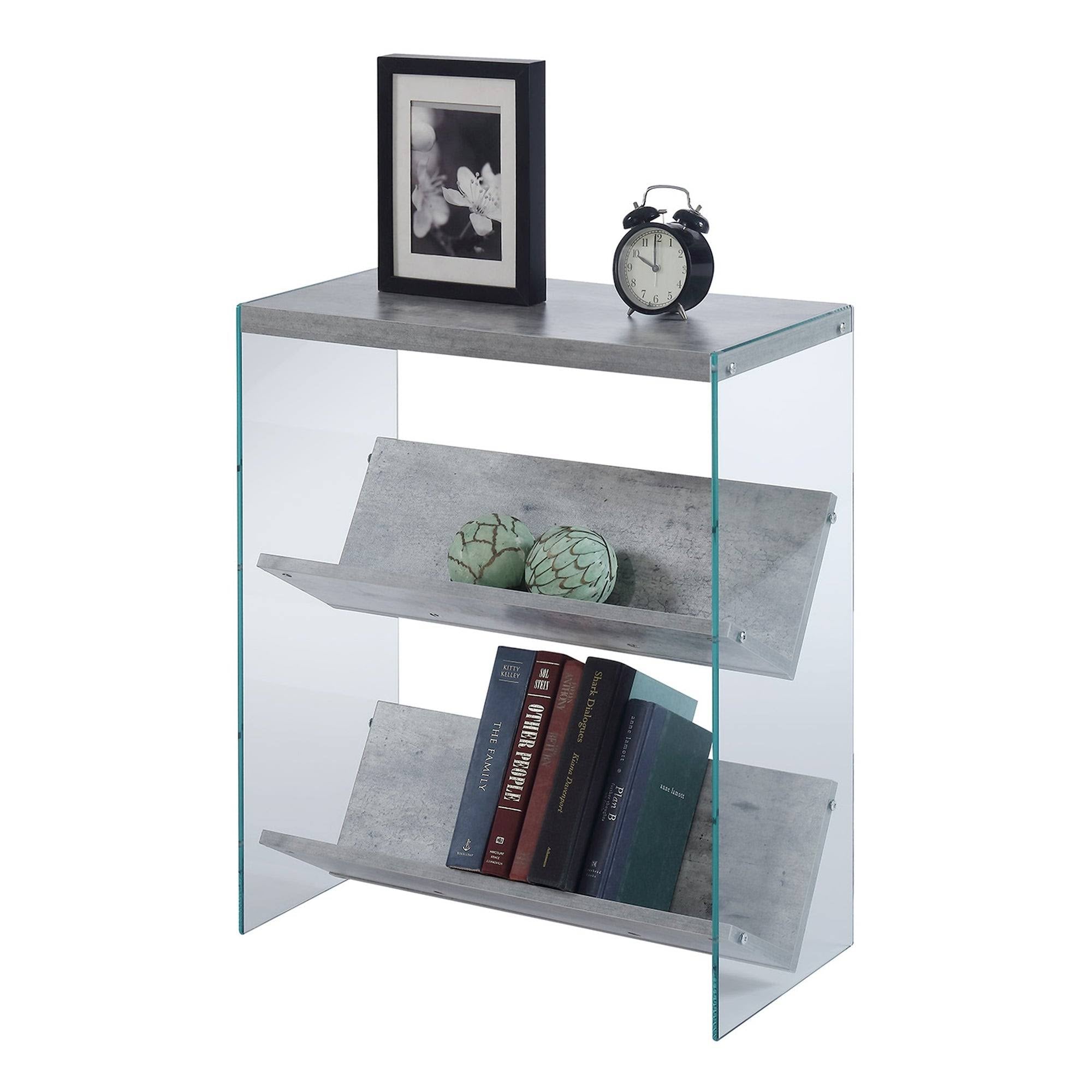 Glass/Wood Bookcase M4499