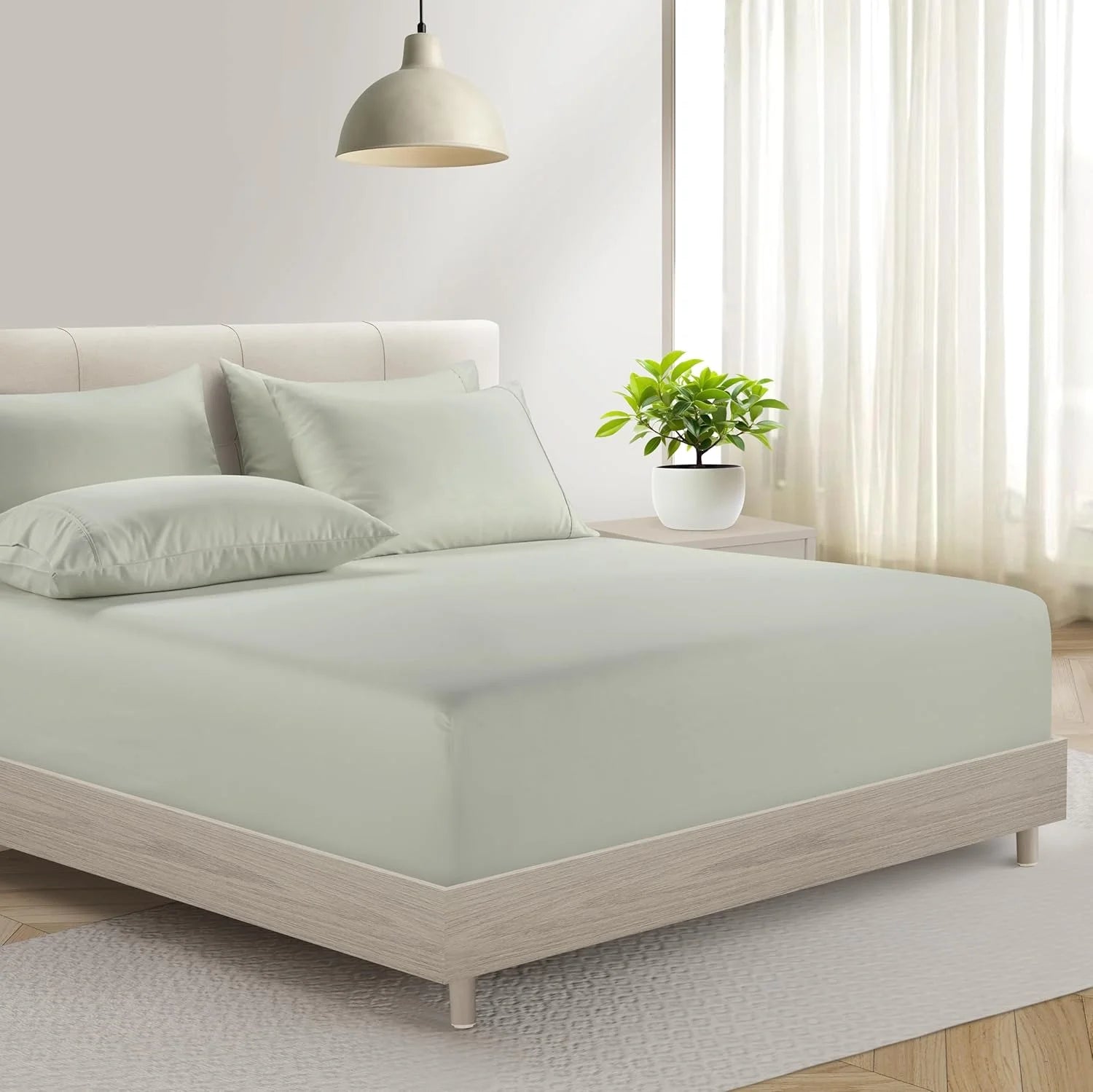 Silver Queen Cotton Sheet Set with Pillowcases H93506