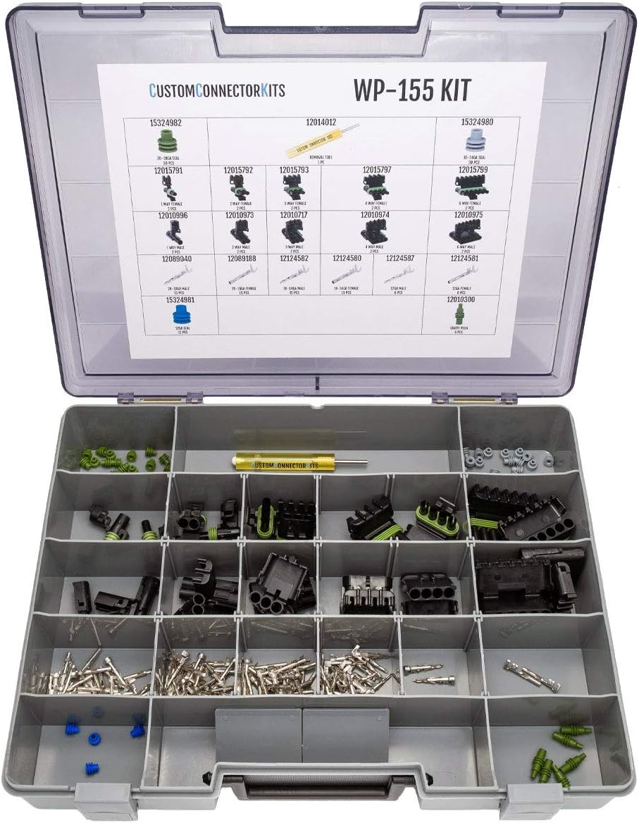 155 Piece Sealed Automotive Electrical Connector Kit B260261